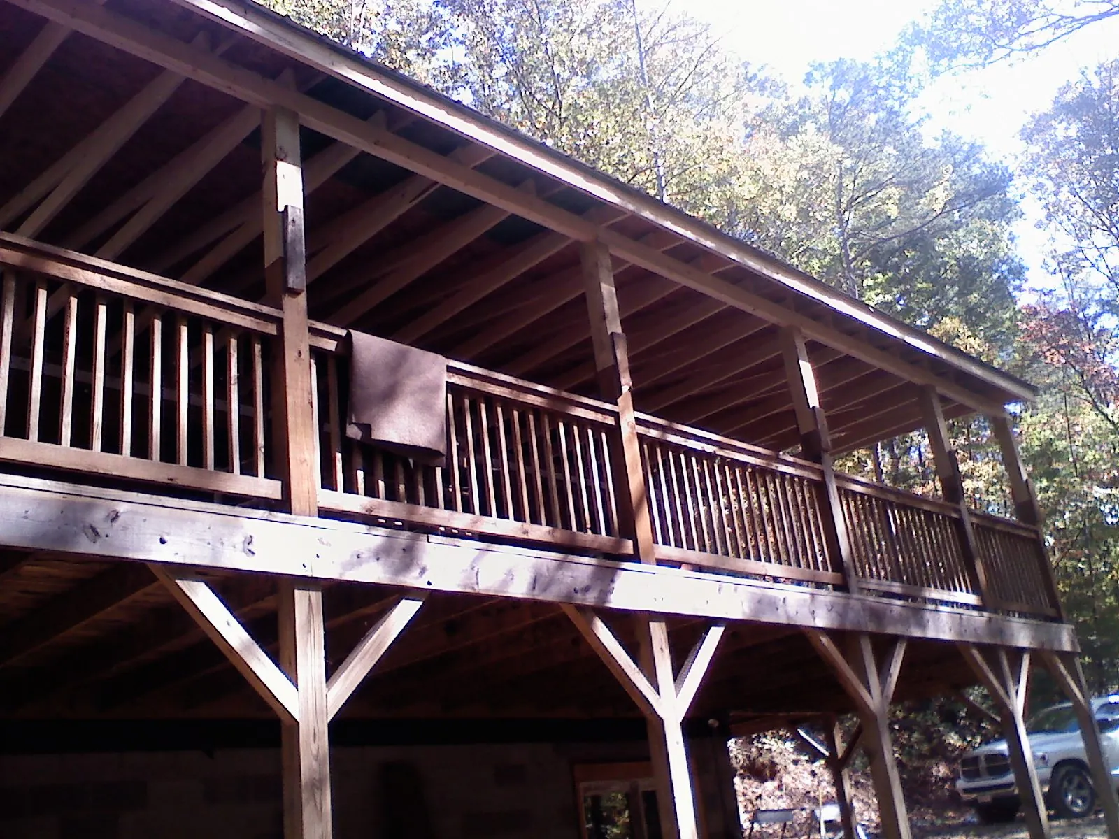 Timber framing under a new elevated porch and deck — Roof Leak Repair in Camak by Roofing Brothers